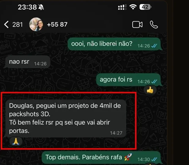 print de resultado R$4 mil